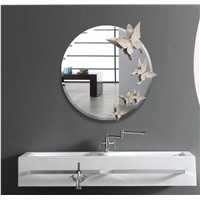 Adornment mirror wall hang creative beauty salon mirror..Circular toilet mirror with waterproof and anti-mist mirror