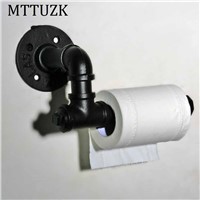 MTTUZK Creative toilet paper towel holder frame retro/oil bubbed bronze,black toilet roll holder paper holder Toilet accessories