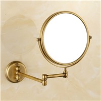 Antique Bronze Copper Elegant 8 Inch Bathroom Mirror Magnifier Beauty Bathroom Mirror Bathroom Hardware Set Wall Mount