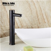 Sensor black basin mixer bathroom single cold sensor basin faucet water mixer tap thermostatic mixer MJSY048