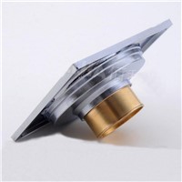 Copper Deodorant Core Floor Drains Filter Square Floor Drain Strainers Covers Chrome Plated Whosale Or Retail