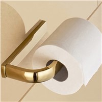 Retail Promotion Luxury Toilet Paper Holder Gold Plating Paper Towel Holder Wall Paper Roll Holder Tissue Holder Bathroom Goods