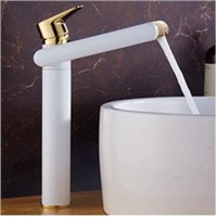 fashion high quality brass gold finished unique design luck cat look like single lever bathroom sink tap basin faucet