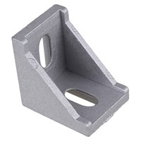 10pcs Grey Aluminum L Shape Brace Corner Joint Right Angle Bracket