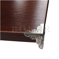 200PCS BQLZR 25x25x25mm Silver Three Sides Desk Elegant Edge Cover Vintage Corner Decorative Protector