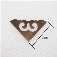 Brass 38mm Side Corners of Furniture Corners Triangle Fillet Gift Upscale Decorative Sheet Copper Purses Gusset