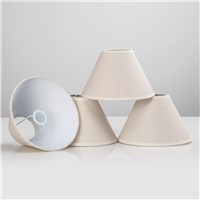 E14 E12 handmade linen lamp shade for wall light Rustic bedroom bedside mini table lamp Country retro lampshade chandelier cover