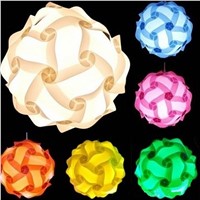 DIY Colorful Ceiling Light Pendant  IQ Jigsaw Puzzle Ze Light Shade Lamp