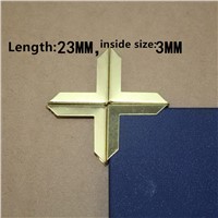 Gold Plated Book Scrapbooking Album Menu Folder Corner Protectors 23*23*3mm,Fit 3mm thickness book,10Pcs