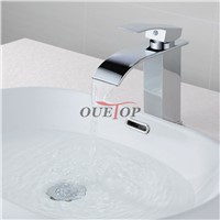 Brand New Polished Basin sink waterfall Tap single lever single hole Deck Mounted basin waterfall Faucet Sink Faucet Mixer