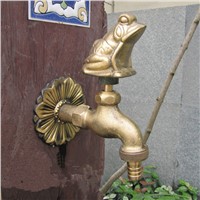 MTTUZK outdoor garden faucet  animal shape Bibcock with antique brass Frog tap for washing mop/Garden watering Animal faucet