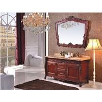 Luxury Design Classical Style Double Lavabo Wood Bathroom Cabinet 0281-B-8602