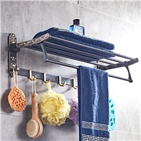 FLG Whole Space aluminum towel rack  bath shelf Active towel rack bathroom towel holder black towel shelf european