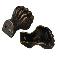 Antique Bronze Corner Decorative Feet Leg Corner Protector for Boxes Elephant Foot Type Pack of 10