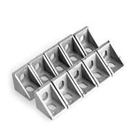 10 Pcs Aluminum Brace Corner Joint Right Angle Bracket Joint 20x20mm L Shape New -B119