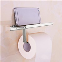 Silver/Golden Stainless Steel Cell Phone Holder Towel Roll Paper Tissue Rack Hardware Accessory Great Bathroom Tool Hot Sale HOT