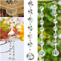 10pcs/lot clear crystal  pendants for chandeliers handcraft suncatchers DIY hanging prisms party wedding accessories decoration