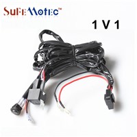 1PCS Universal Wire Harness Relay Kit 3M For Led Light Bar 300W Work Lamps With On Off Switch 12V 40A Driving Lights Offroad SUV