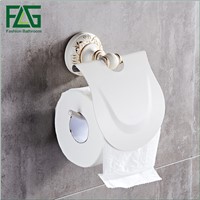 FLG Space aluminum Bathroom Toilet Paper Holder aluminum Toilet Roll Holder Bathroom Accessories White Finish