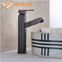 Bathroom Basin Mixer Faucet Pull Out Sprayer Oil Rubbed Bronze Single Handle Single Hole