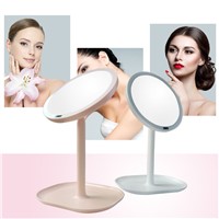 7X Magnifying LED Infrared Induction Makeup Mirror Light 360 Rotation Vanity Mirror USB Rechargeable Motion Sensor Light 30 Leds