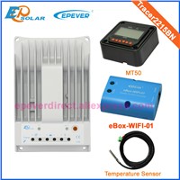 MPPT solar panel charge controller 20A Tracer2215BN with MT50 remote meter a USB cable and BLE function