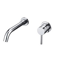 In Wall black/chrome Basin Faucet Single Handle Bathroom Mixer Tap Hot and Cold Faucet 360 degree rotation Spout Sink faucet