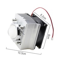 DC12V 0.2A Aluminium Heatsink Cooling Fan + 44mm Lens Reflector 60 Degree For 20W 60W LED Light Chip +Fixed Bracekt