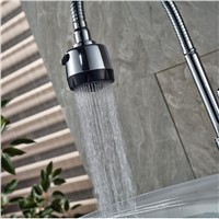 Flexible Hose Bathroom Kitchen Faucet  Deck Mounted Dual Sprayer Nozzle Mixer Taps Chrome Finished