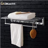 DiKon GJ07 Solid Bathroom Towel Rack Holder 304 Stainless Steel 60cm Bathroom Accessories Folding Towels Bar Double Layer