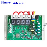 sonoff 4ch pro-4Gang Inching/Self-Locking/Interlock 433MHZ RF WiFi wireless Smart Switch for light home Automatio AC220V&amp;DC5-24V