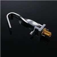 KINSE Art Style Brass Material Chrome Finish Contemporary Bathroom Sink Faucet
