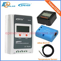 10A Tracer1210A MPPT Solar battery charger with MT50 wifi and temperature sensor 12v 24v auto type Max Pv Input 100v