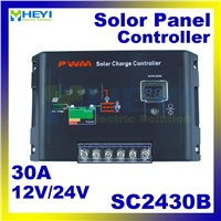 SC2430B Universal solar controller with External temperature sensor 12V / 24V 30A charge and discharge for solar garden light