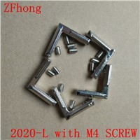 50pcs T Slot L-Shape 2020 Aluminum Profile Interior Corner Connector Joint Bracket (with screws) Newest