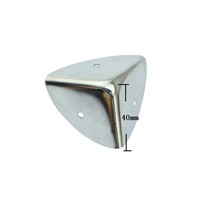 Antique Style Metal Box Corner Iron Protection Case Edge Guard Corner Cover,Chrome Color,40mm