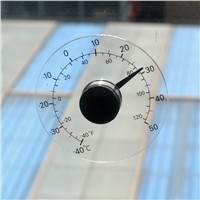 Outdoors Household Centigrade Analog Thermometer  transparent Temperature  Monitoring Meter Glass sticking paste Glass