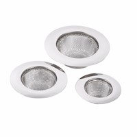 5Pcs/Pack Practical Sink Strainer Household Stainless Steel Kitchen Mesh Sink Drain Strainer New Style 3Sizes
