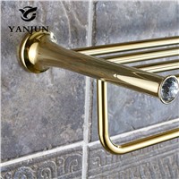 YANJUN Wall-mounted Zinc Alloy Golden Towel Racks Towel Shelf Bathroom Accessories For Home YJ-8260