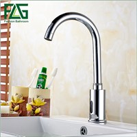 FLG Bathroom Faucet Waterfall  Water Saving Faucet Chrome Polished Touchless faucet Fully-automatic Faucet infrared sensor fauce