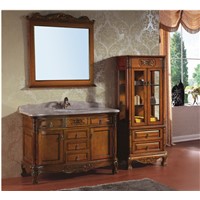 Large Size Antique Style  Wooden Bathroom Cabinet with Leg  0281-B-8039