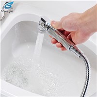 Handheld Toilet Bidet Faucets Shower Spray With 1.2M/1.5M/2.0M Stainless Steel Shower Hose Set For Wash Bathroom Car Pet Sprayer