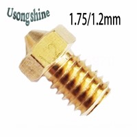 10pcs brass lettering nozzle V6 V5 j head brass nozzle 1.2mm For 1.75 supplies extruder