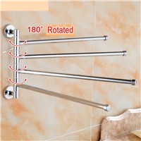 Stainless Steel Towel Bar with 4 Folding Swing Arm Bathroom accessories Storage Organizer Wall Mount Hanger Swivel towel rack