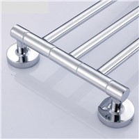 Stainless Steel Towel Bar with 3 Folding Swing Arm Bathroom accessories Storage Organizer Wall Mount Hanger Swivel towel rack