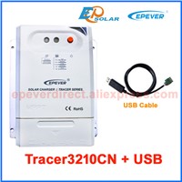 EPsolar MPPT Tracer3210CN 30A panel charge controller USB cable for computer use+temperature sensor 12V/24V auto type