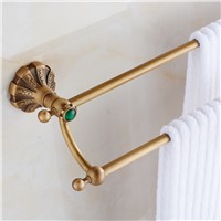 Factory Retail Good Price Double Towel Bar for Bathroom Antique Brass Towel Rack Holder