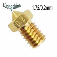 10pcs brass lettering nozzle V6 V5 j head brass nozzle 0.2mm For 1.75 supplies extruder
