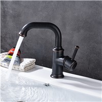 Fashion Style Cold and Hot Tap Black Color for Bathroom and Kitchen Sink Faucet Deck Mounted