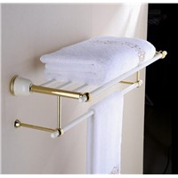 fashion wall mount gold and lacquered white  Bathroom Accessories hotel towel rack towel shelves,towel ring and paper holder